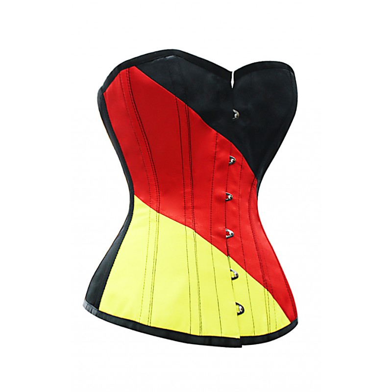 Flag of Germany Steel Boned Overbust Corset